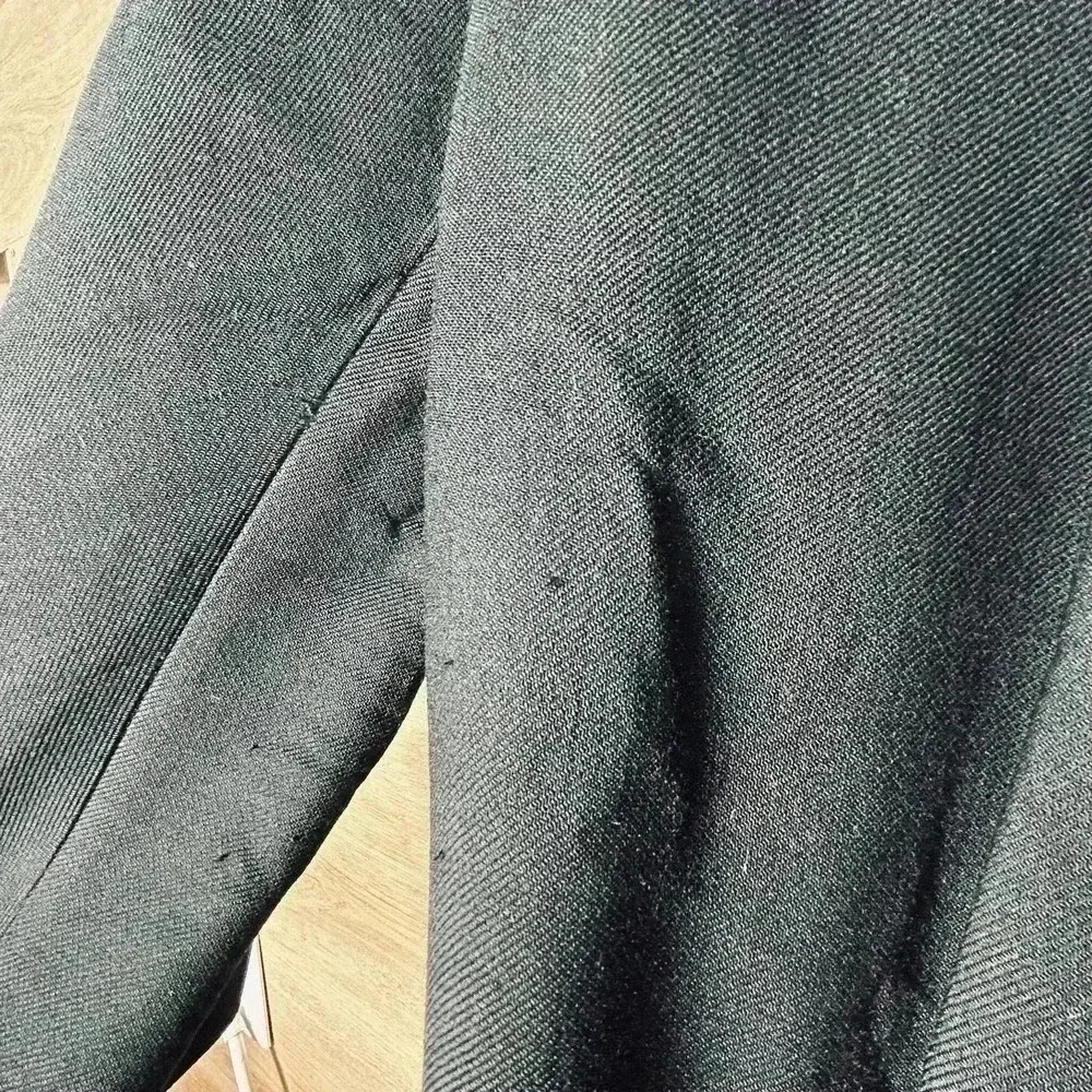 Zara 100% Wool Tailored Jacket Knee Length Navy Medium Designer Made Spain - Picture 8 of 9